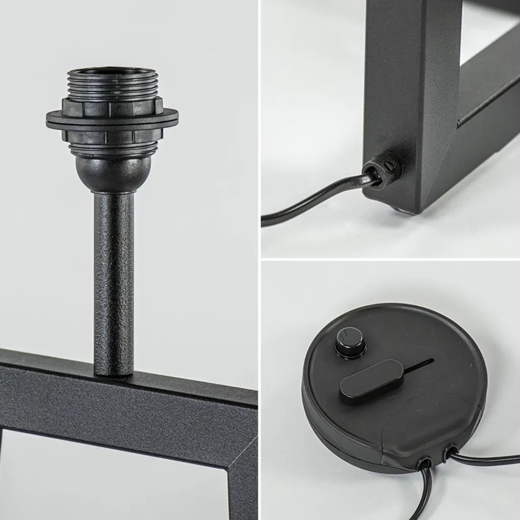 Straluma Design vloerlamp mat zwart frame exclusief kap> Vloerlampen|Lampenvoeten