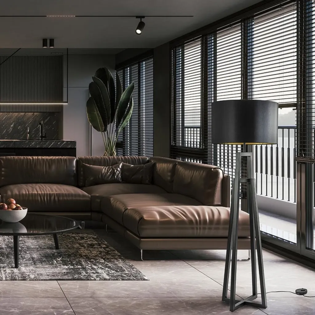 Straluma Design vloerlamp mat zwart frame exclusief kap> Vloerlampen|Lampenvoeten