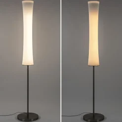 Straluma Design vloerlamp nikkel met opaal glas en uplighter> Vloerlampen|Halverlichting