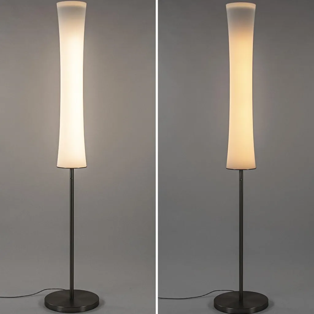 Straluma Design vloerlamp nikkel met opaal glas en uplighter> Vloerlampen|Halverlichting
