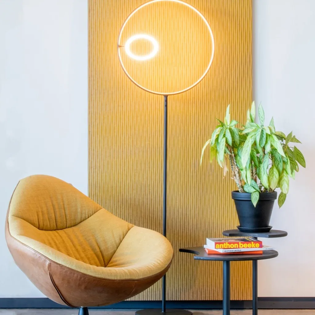 Straluma Design vloerlamp zwart met dubbele LED ring> Vloerlampen|LED Vloerlampen