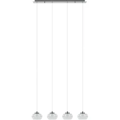 Straluma Dimbare LED hanglamp chroom met helder glas> Eettafellampen|Hanglampen