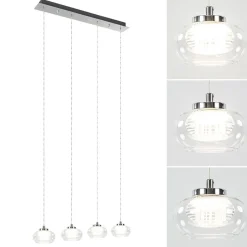 Straluma Dimbare LED hanglamp chroom met helder glas><noscript><img width=
