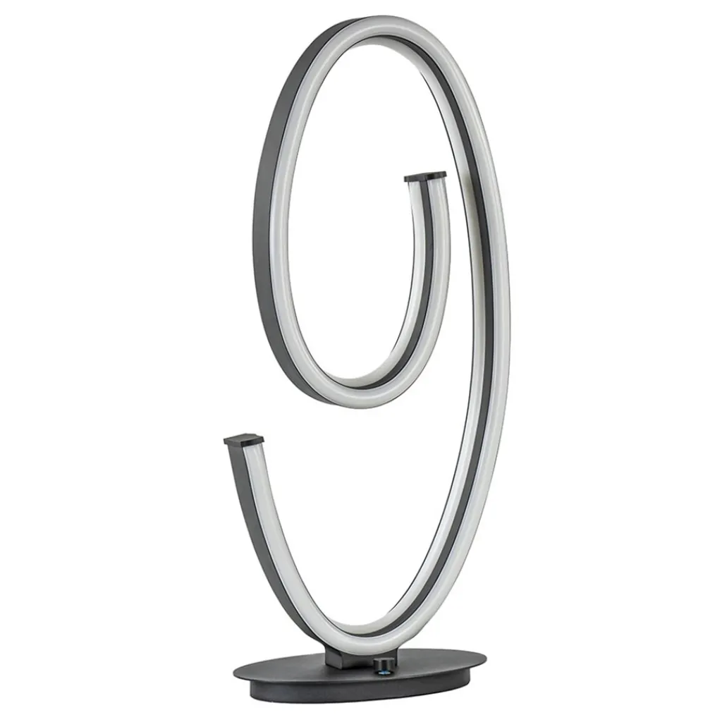 Straluma Dimbare LED tafellamp mat zwart ovaal> Tafellampen|LED Tafellampen