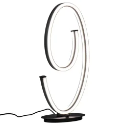 Straluma Dimbare LED tafellamp mat zwart ovaal> Tafellampen|LED Tafellampen