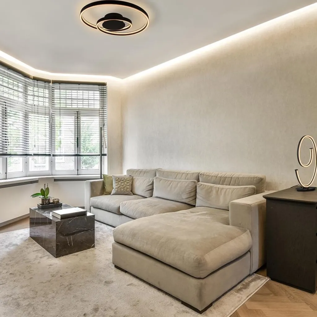 Straluma Dimbare LED tafellamp mat zwart ovaal> Tafellampen|LED Tafellampen