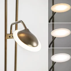 Straluma Dimbare LED uplighter met leeslamp donker brons><noscript><img width=