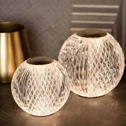 Straluma Dimbare tafellamp transparant/goud oplaadbaar><noscript><img width=