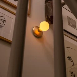 Straluma Dimbare wandlamp op batterij goud met frosted><noscript><img width=