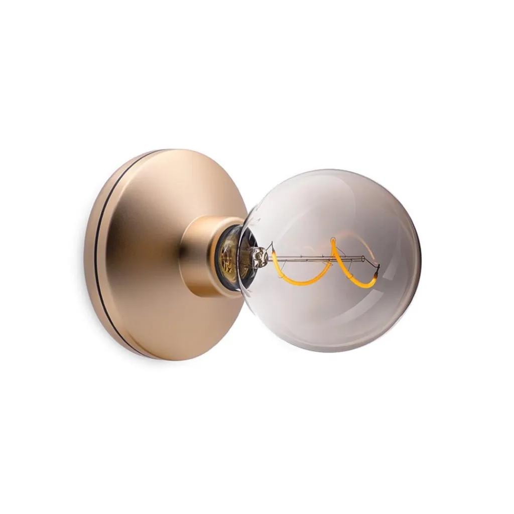 Straluma Draadloze wandlamp oplaadbaar goud met smoke> Wandlampen|Keukenverlichting