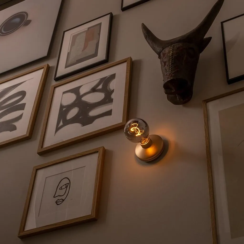 Straluma Draadloze wandlamp oplaadbaar goud met smoke> Wandlampen|Keukenverlichting