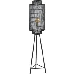 Straluma Driepoot vloerlamp Gruaro zwart met brons> Driepoot lampen|Draadlampen