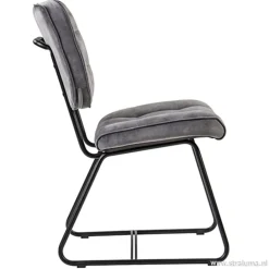 Straluma Eetkamerstoel velours grijs met zwart><noscript><img width=