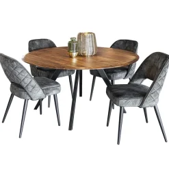 Straluma Grijs/groene eetkamerstoel met zwarte pootjes><noscript><img width=