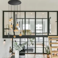 Straluma Grote design hanglamp / videlamp zwart Ø100 cm><noscript><img width=