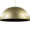 Straluma Grote design hanglamp koepel mat goud met zwart 90 cm> Eettafellampen|Keukenverlichting