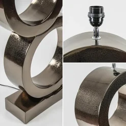 Straluma Grote design lampvoet Circles brons exclusief kap><noscript><img width=