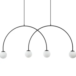 Straluma Grote hanglamp bogen met wit glas> Eettafellampen|Keukenverlichting