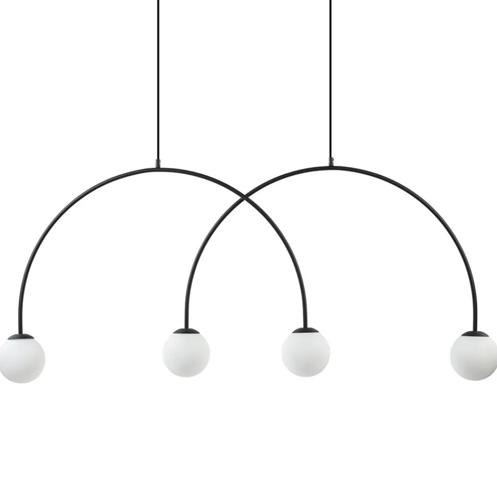 Straluma Grote hanglamp bogen met wit glas> Eettafellampen|Keukenverlichting