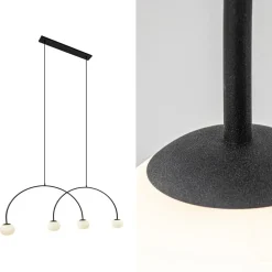 Straluma Grote hanglamp bogen met wit glas><noscript><img width=