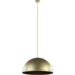 Straluma Grote hanglamp koepel mat goud met zwart 70 cm> Eettafellampen|Keukenverlichting