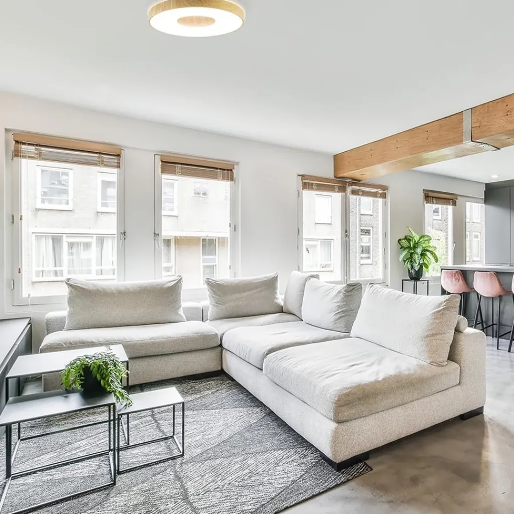 Straluma Grote LED plafondlamp met houtlook 65 cm> Plafondlampen|Plafonnières