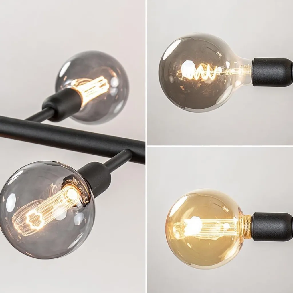 Straluma Grote 10-lichts eettafelhanglamp zwart exclusief lichtbronnen> Eettafellampen|Keukenverlichting