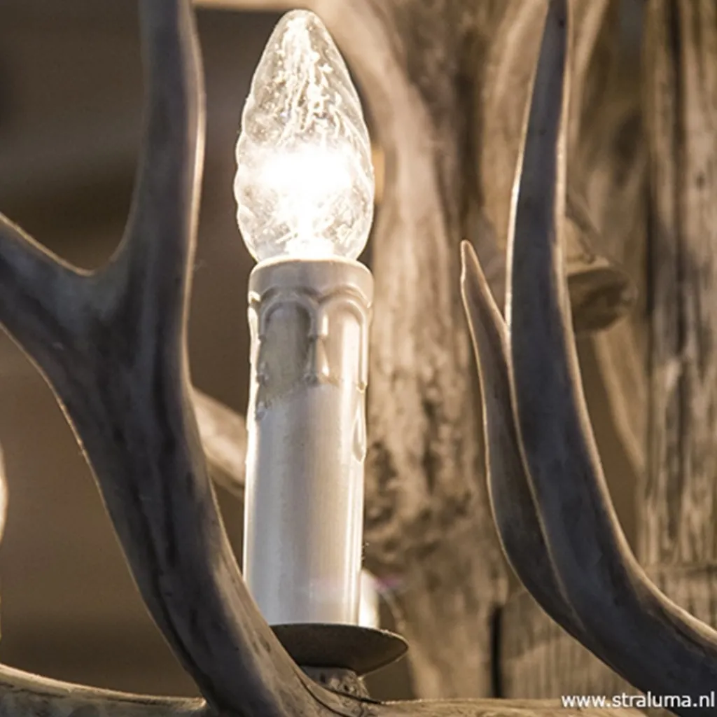 Straluma Grote 12-lichts kroonluchter met geweien> Eettafellampen|Videverlichting