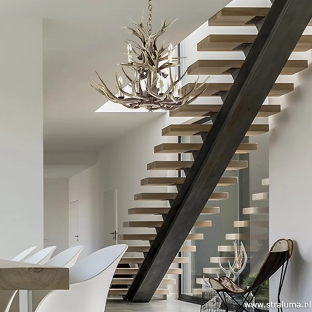 Straluma Grote 12-lichts kroonluchter met geweien> Eettafellampen|Videverlichting