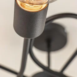 Straluma Grote 5-lichts plafondlamp zwart exclusief lichtbronnen><noscript><img width=