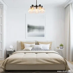 Straluma Grote 5-lichts plafondlamp helder glas><noscript><img width=