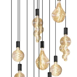 Straluma Grote 12-lichts videlamp mat zwart met zwarte pendels><noscript><img width=