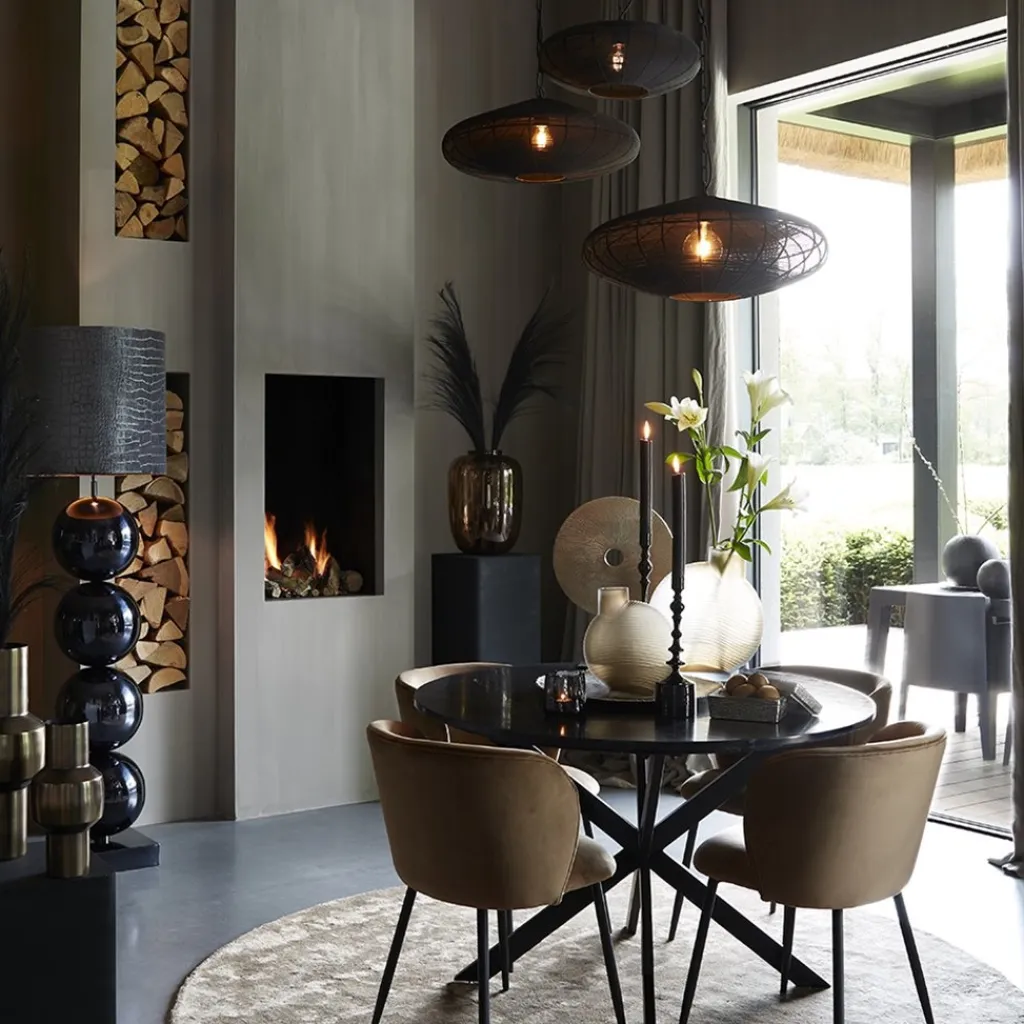 Straluma Grote Light and Living hanglamp Bahoto mat zwart> Hanglampen|Eettafellampen