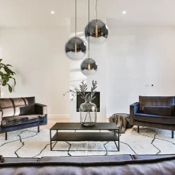 Straluma Grote luxe hanglamp brons + smoke glas Medina><noscript><img width=