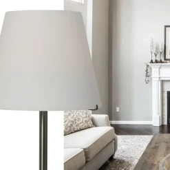 Straluma Grote moderne tafellamp Calabro nikkel glas><noscript><img width=