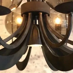 Straluma Grote ronde hanglamp metaal met smoke glas en spot><noscript><img width=