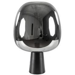 Straluma Grote tafellamp Amarah zwart met smoke glazen kap> Tafellampen|Light and Living