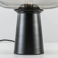 Straluma Grote tafellamp Amarah zwart met smoke glazen kap><noscript><img width=