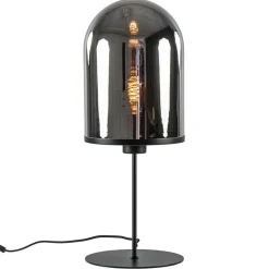 Straluma Grote tafellamp Maverick mat zwart met smoke glas> Tafellampen|Light and Living