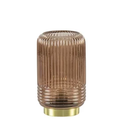 Straluma Grote tafellamp op batterijen donkerbruin Lipa> Tafellampen|Light and Living