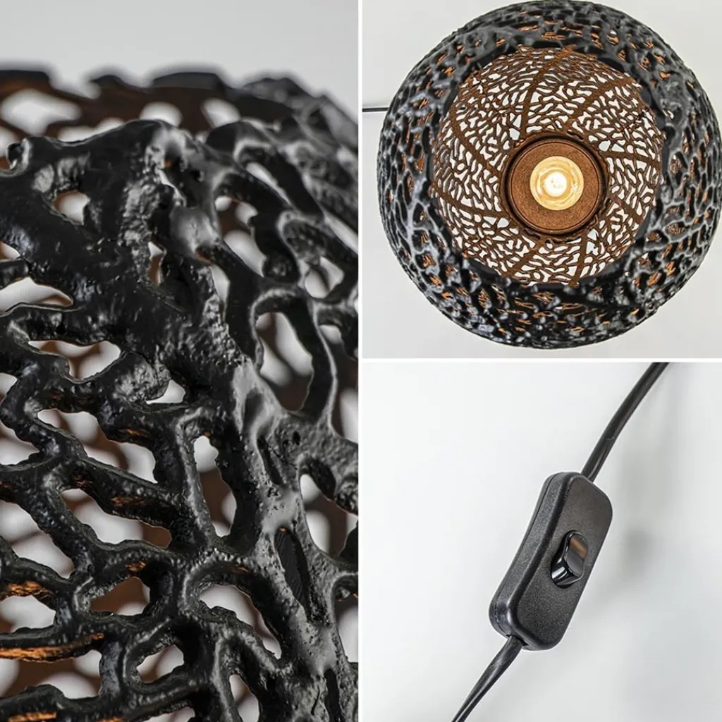 Straluma Grote tafellamp Sinula Light and Living mat zwart> Light and Living|Eetkamerverlichting