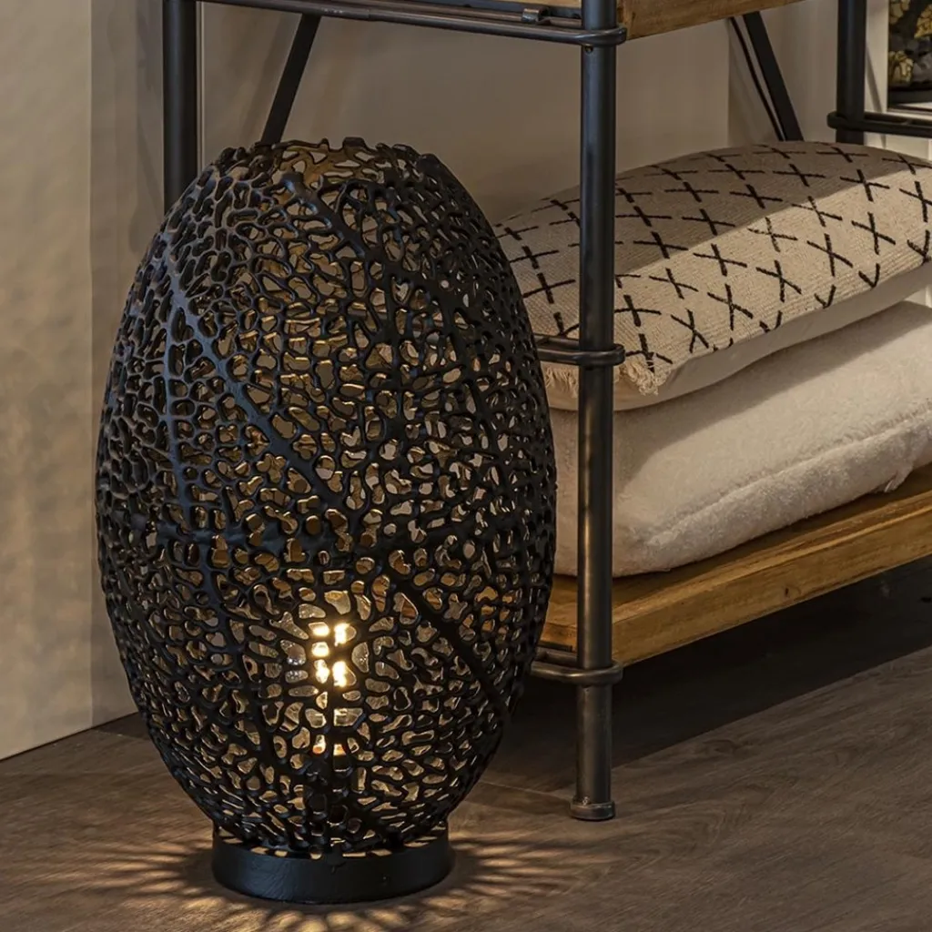 Straluma Grote tafellamp Sinula Light and Living mat zwart> Light and Living|Eetkamerverlichting