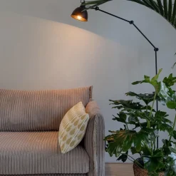 Straluma Grote vloerlamp retro mat zwart verstelbaar><noscript><img width=