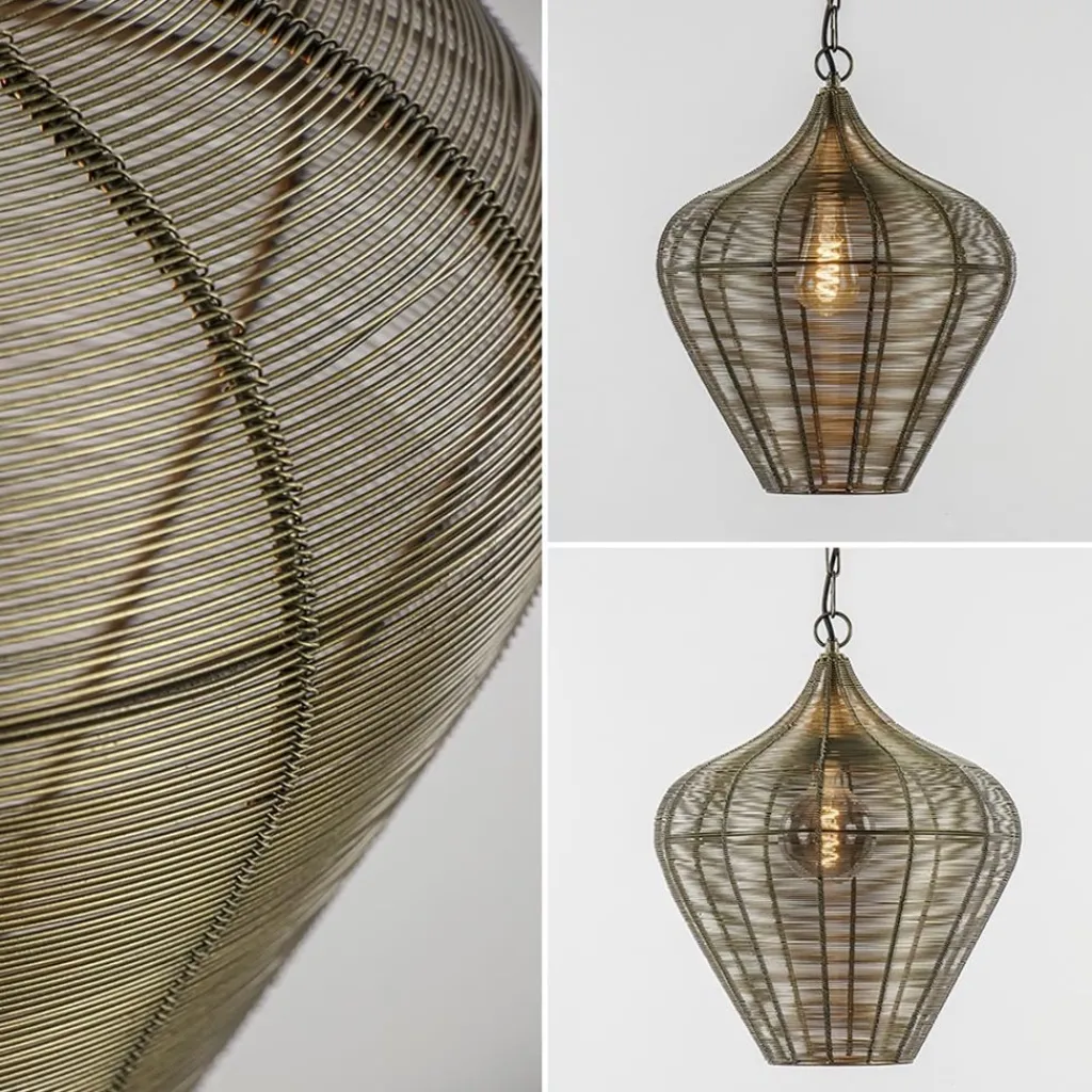 Straluma Hanglamp Alvaro 36cm antiek brons> Woonkamerlampen|Eetkamerverlichting