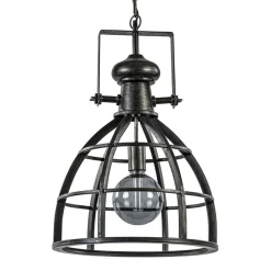 Straluma Hanglamp Amy zwartstaal industrieel> Eettafellampen|Woonkamerlampen