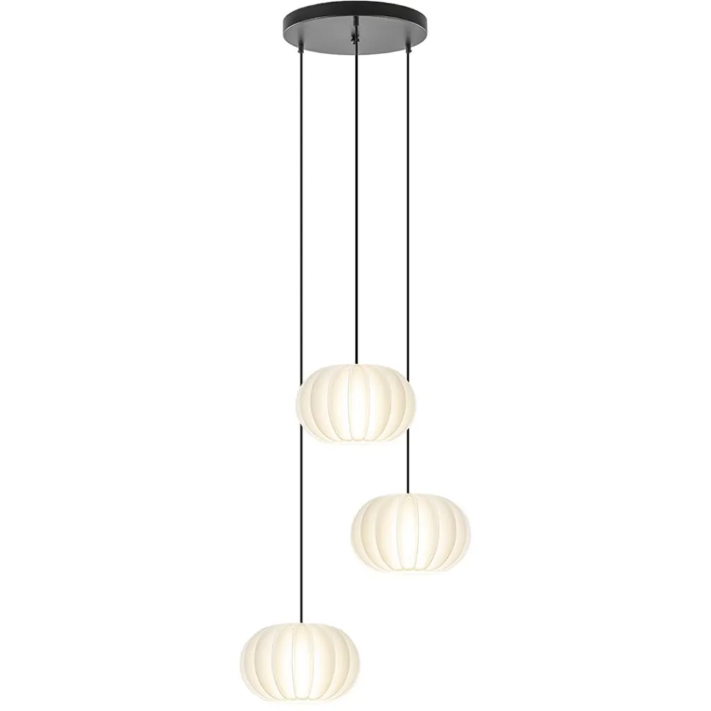Straluma Hanglamp Arena 3L rond zwart/kap wit> Eettafellampen|Eetkamerverlichting