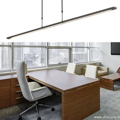 Straluma Hanglamp balk zwart 160cm direct led><noscript><img width=