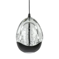 Straluma Hanglamp Black Egg 1L zwart/helder glas> Hanglampen|LED Hanglampen