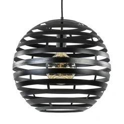 Straluma Hanglamp bol zwart 40cm> Eettafellampen|Keukenverlichting