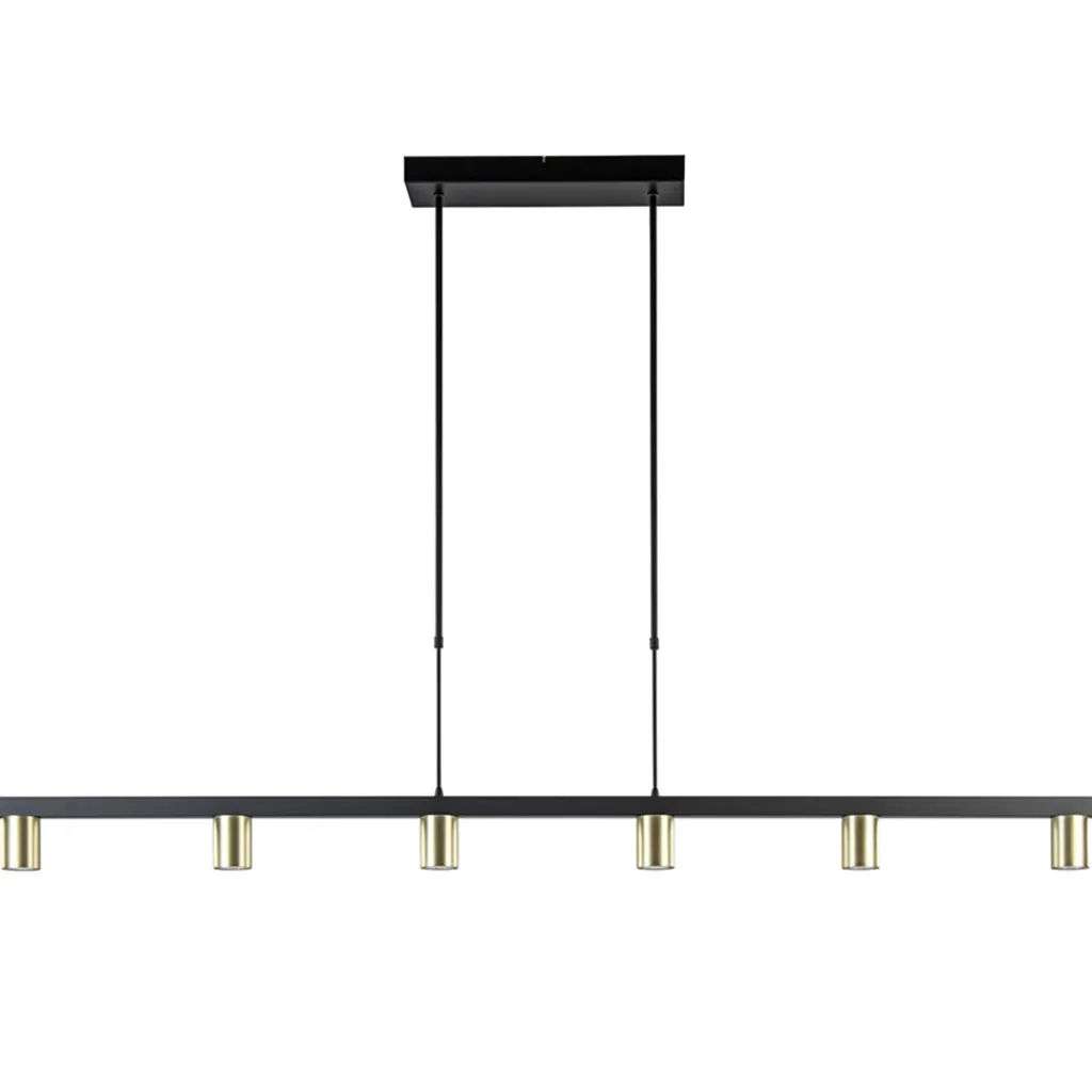 Straluma Hanglamp Bounce 6L 160cm zwart/goud> Eettafellampen|Keukenverlichting
